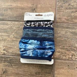 KARMA 3 PACK FACE MASKS NEW WITH TAG